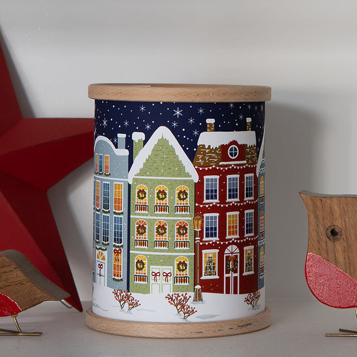 Christmas Townhouses Tea Light Lantern