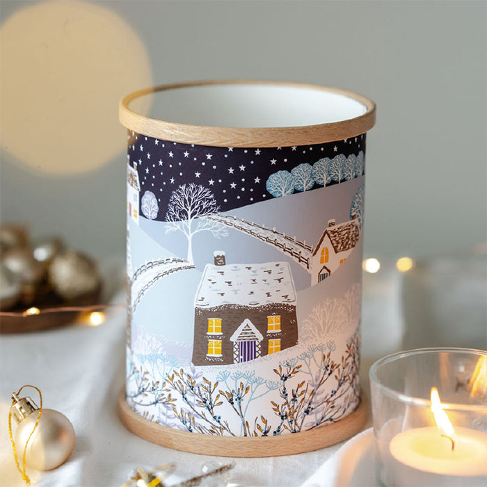 Winter Cottages Tea Light Lantern