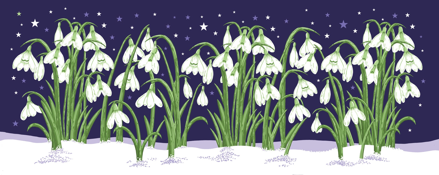 Snowdrops in the Snow Tea Light Lantern