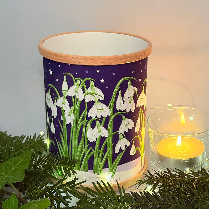 Snowdrops in the Snow Tea Light Lantern