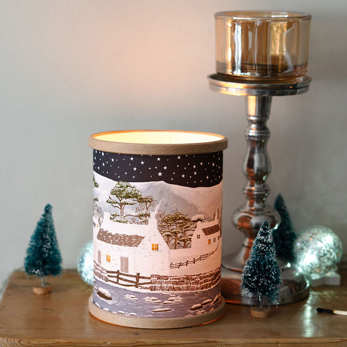 Winter Landscape with Croft Tea Light Lantern